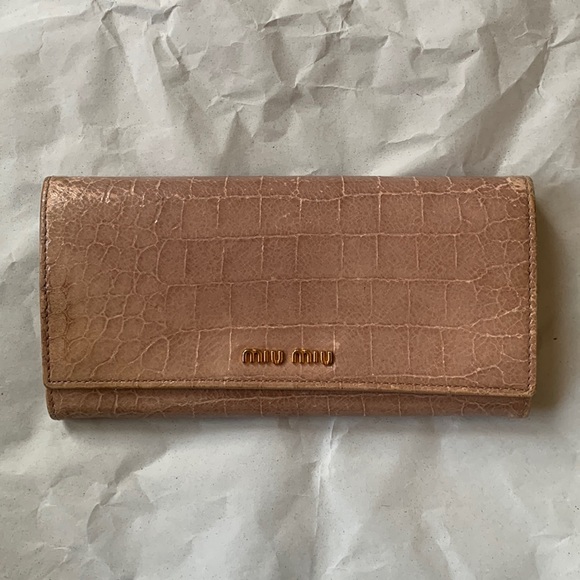 Miu Miu Handbags - miu miu Bi-fold wallet light pink leather‎ ladies